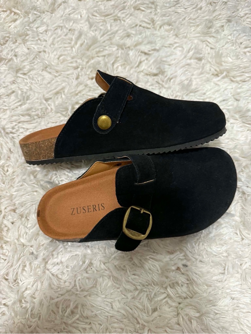 Black Suede Clogs